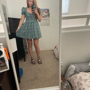 Nordstrom Blue Floral Mini Dress